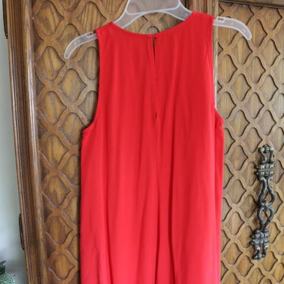 🌟FREE with purchase🌟 Old Navy Red Pleated Round Neck Tunic Dress - Size S - Picture 7 of 14